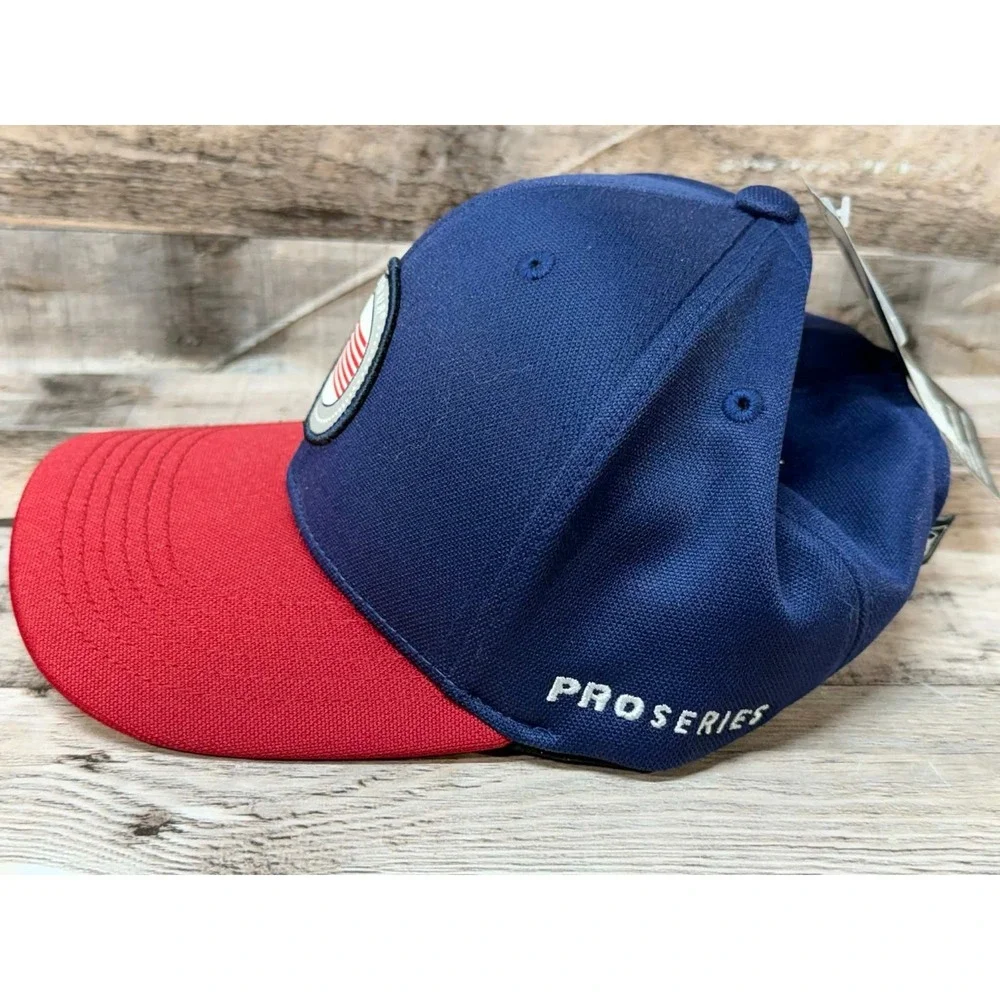 New PGA Tour Pro Series Golf Hat Adjustable‎ Blue Red Americana USA